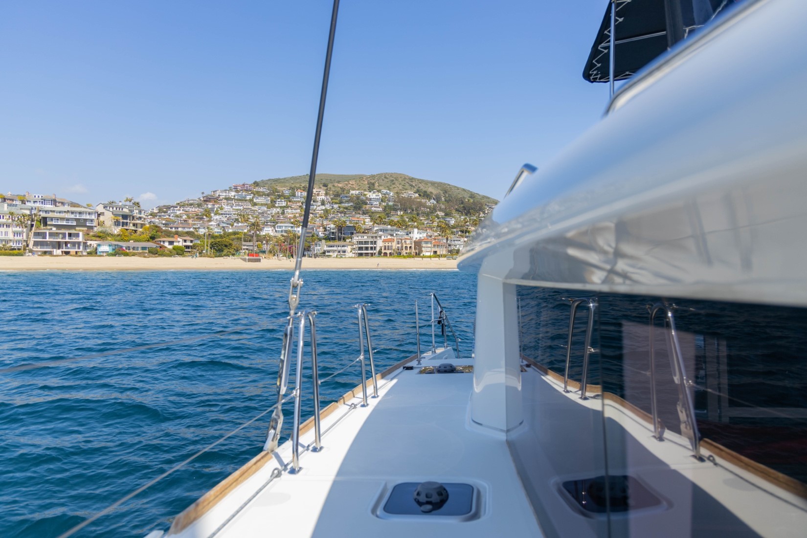 Looking at land from the boat