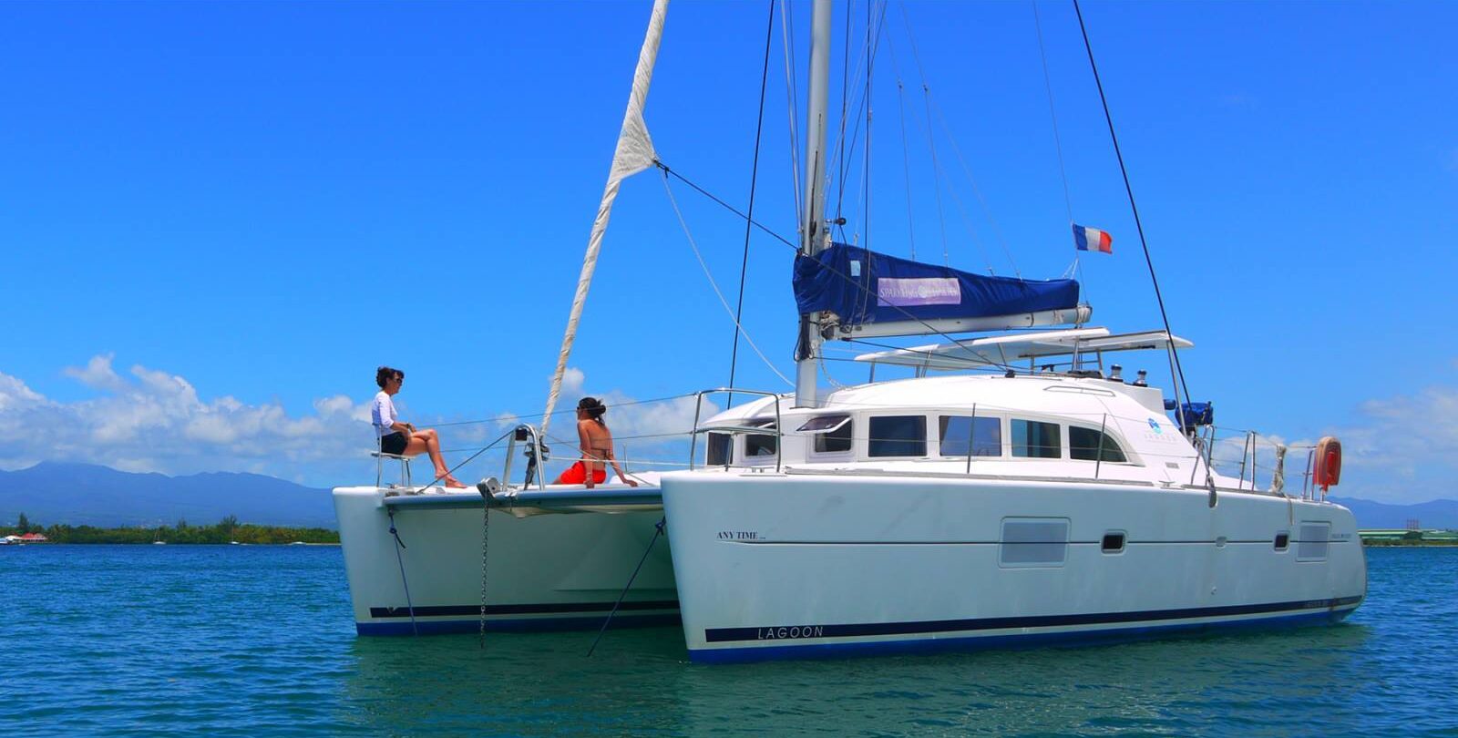 perfect setting for a catamaran adventure